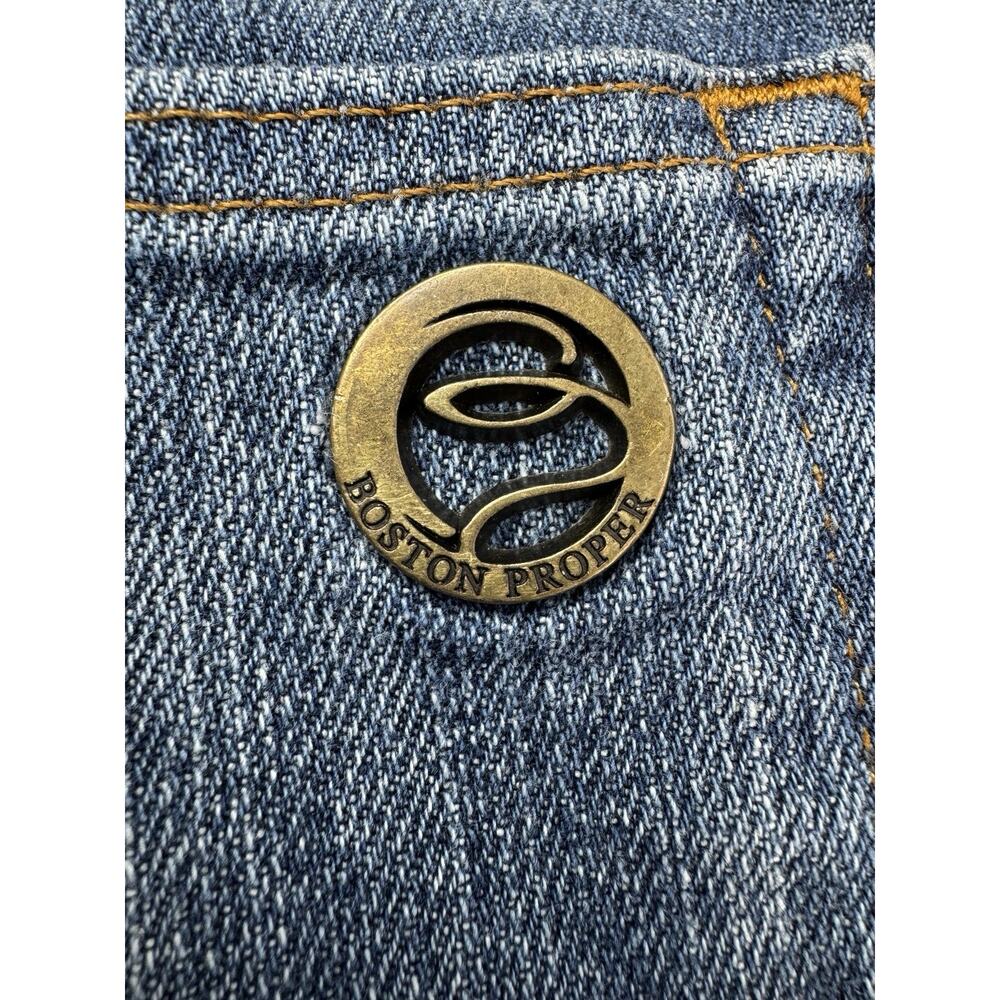 Vintage Boston Proper Straight Leg Denim Jeans 8 Dark Wash Y2K Classic High Rise - Picture 14 of 15